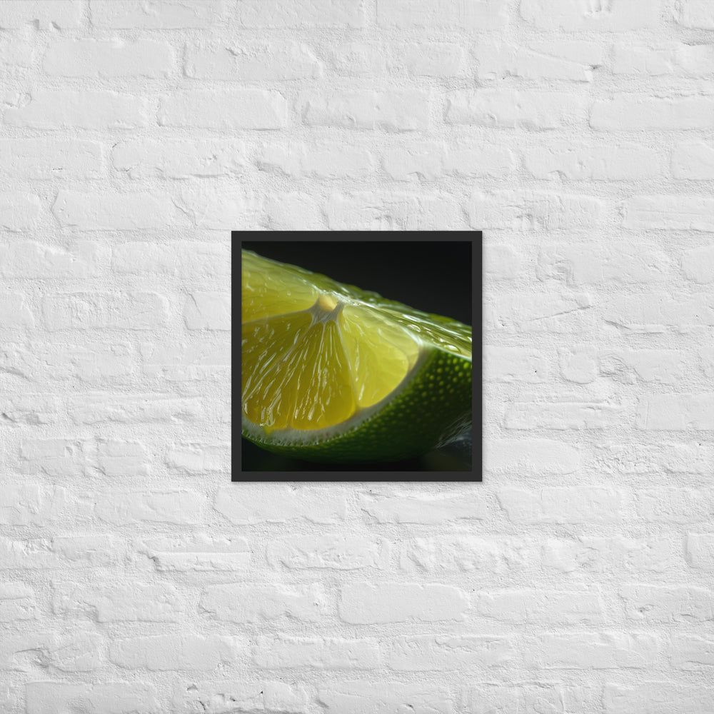 Lime Slice Framed poster 🤤 from Yumify.AI