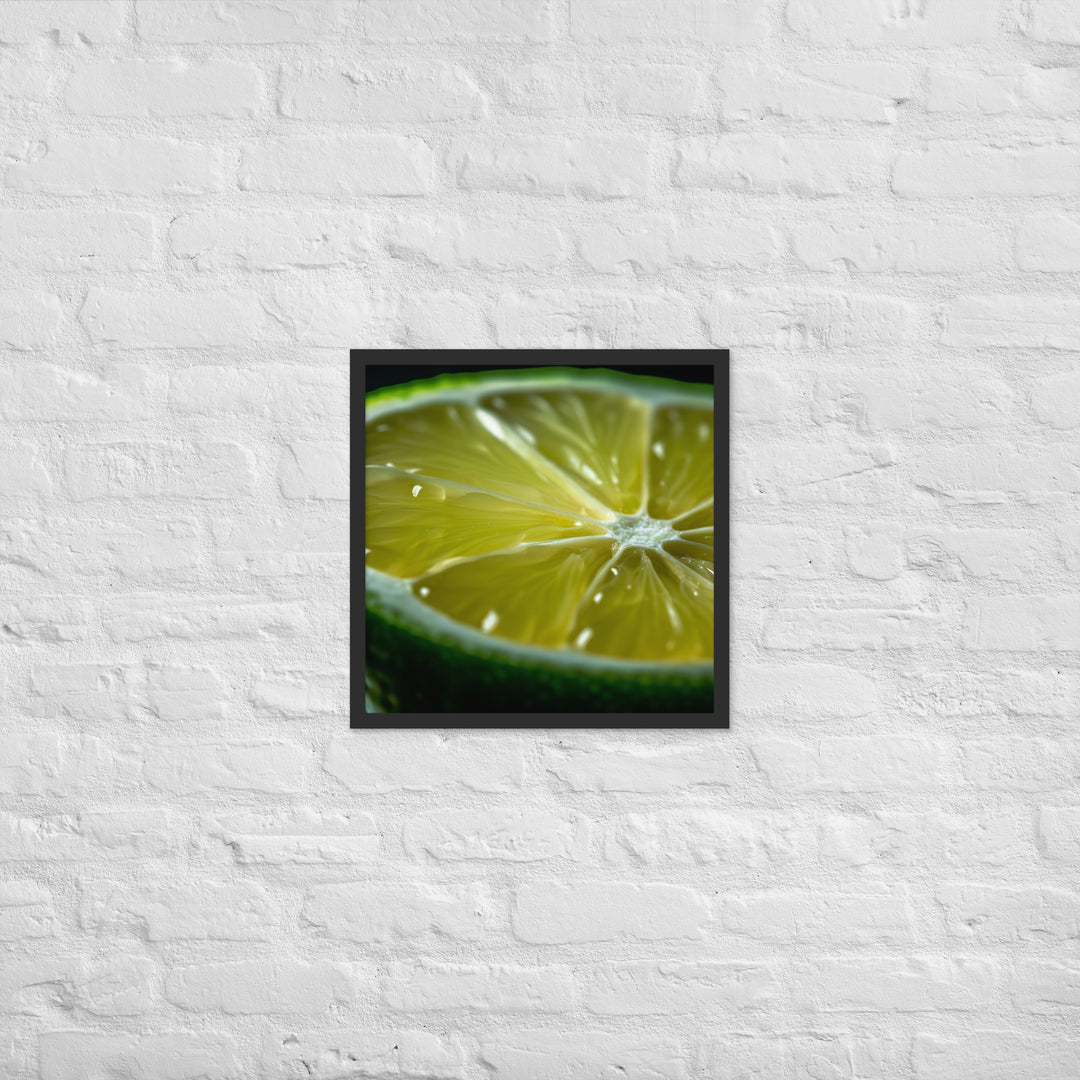 Lime Slice Framed poster 🤤 from Yumify.AI