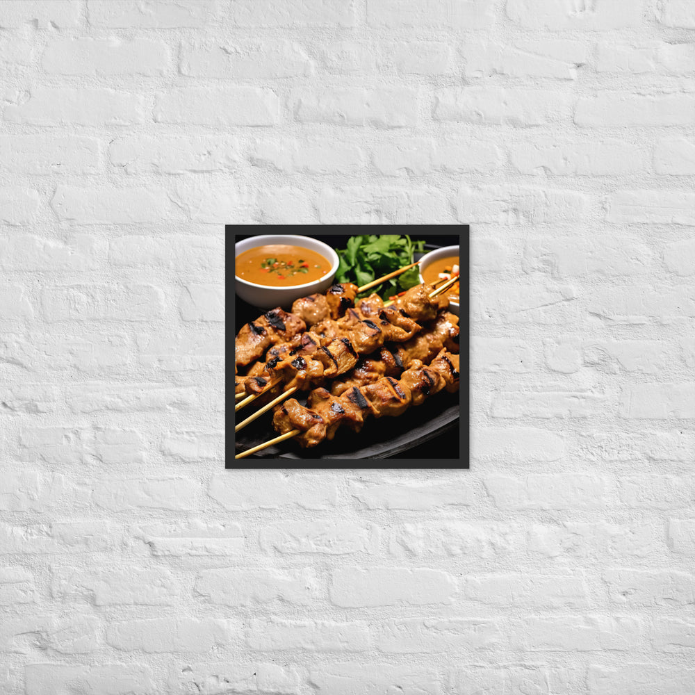 Satay Framed poster 🤤 from Yumify.AI