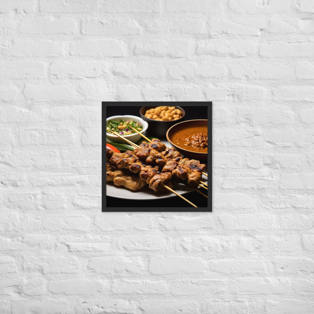 Satay Framed poster 🤤 from Yumify.AI