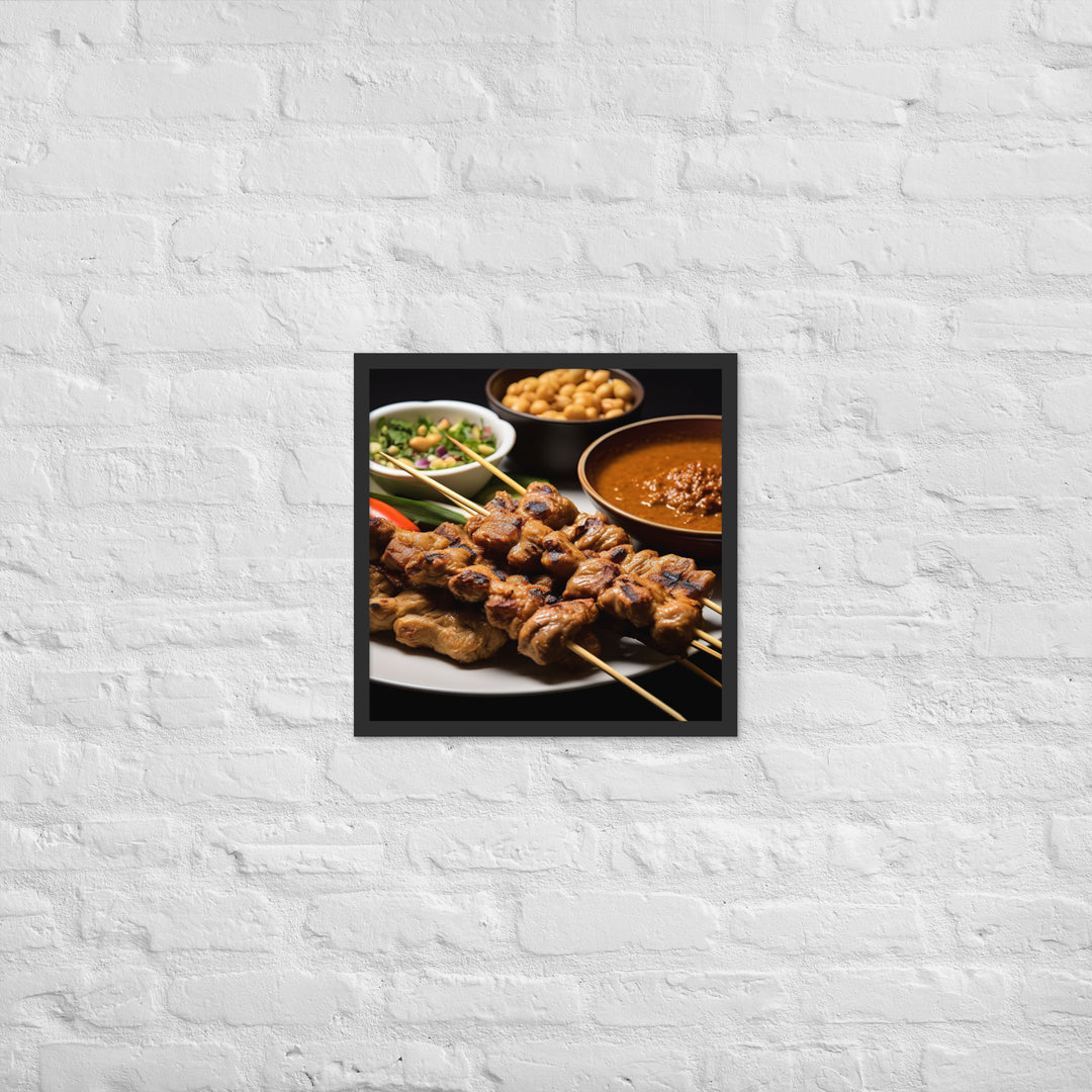 Satay Framed poster 🤤 from Yumify.AI