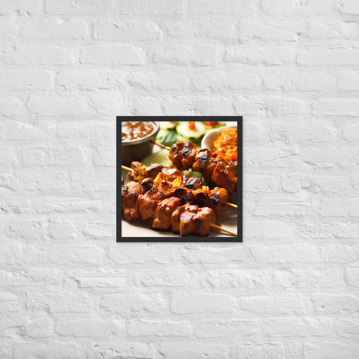 Satay Framed poster 🤤 from Yumify.AI