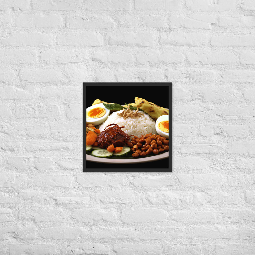 Nasi Lemak Framed poster 🤤 from Yumify.AI