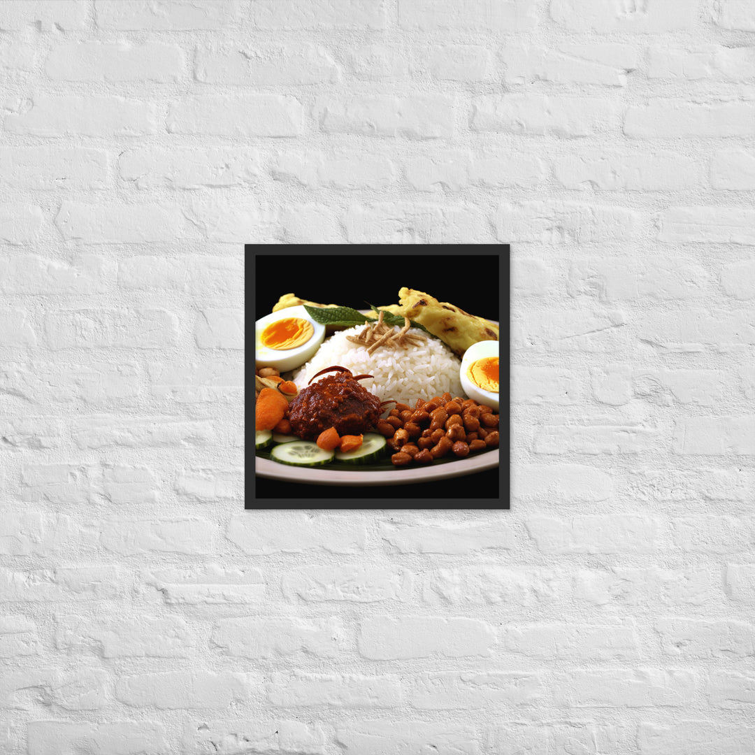 Nasi Lemak Framed poster 🤤 from Yumify.AI