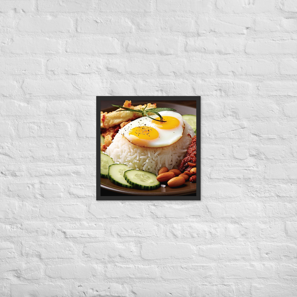 Nasi Lemak Framed poster 🤤 from Yumify.AI