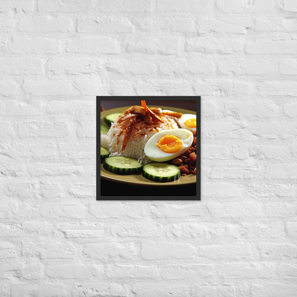 Nasi Lemak Framed poster 🤤 from Yumify.AI