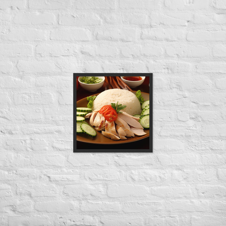 Hainanese Chicken Rice Framed poster 🤤 from Yumify.AI