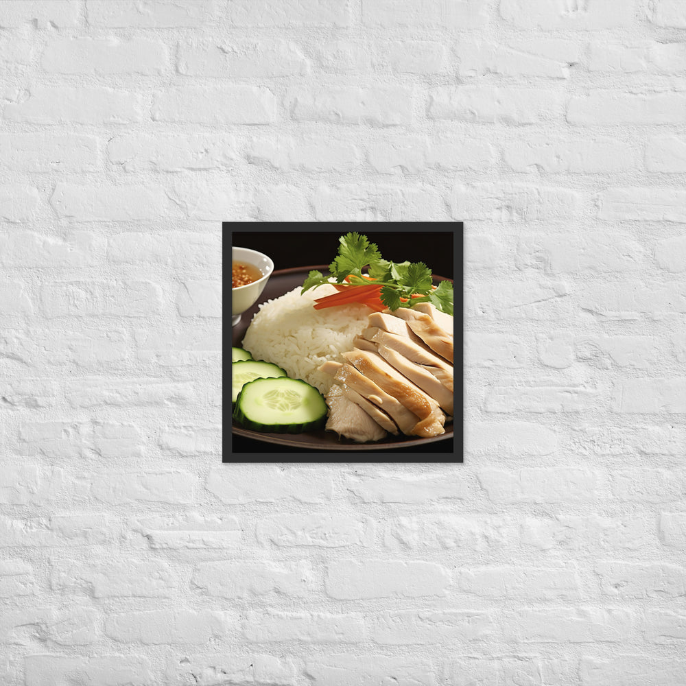 Hainanese Chicken Rice Framed poster 🤤 from Yumify.AI