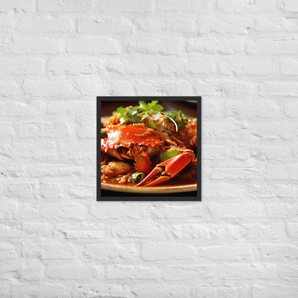 Chili Crab Framed poster 🤤 from Yumify.AI