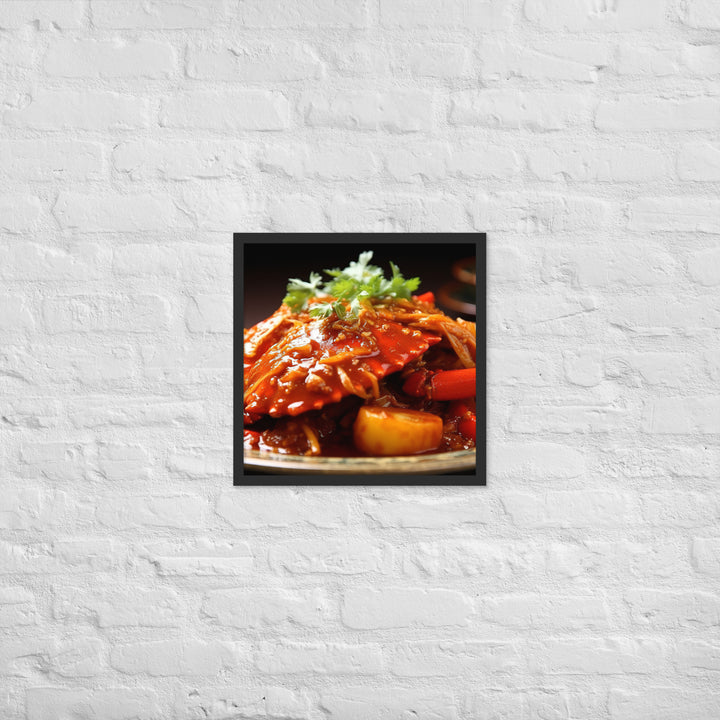 Chili Crab Framed poster 🤤 from Yumify.AI