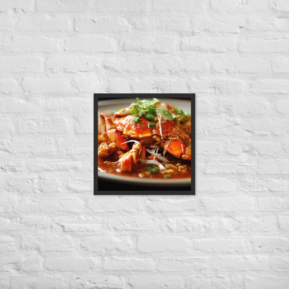 Chili Crab Framed poster 🤤 from Yumify.AI