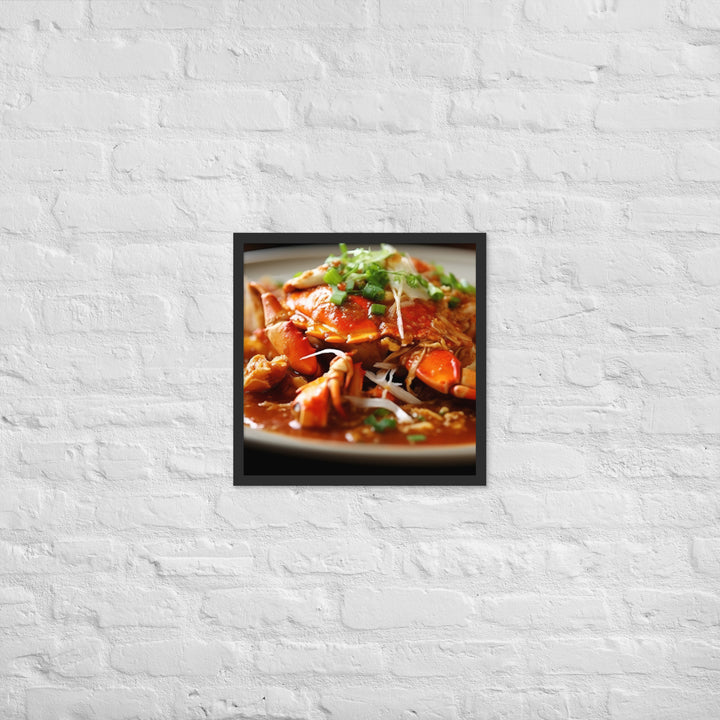 Chili Crab Framed poster 🤤 from Yumify.AI