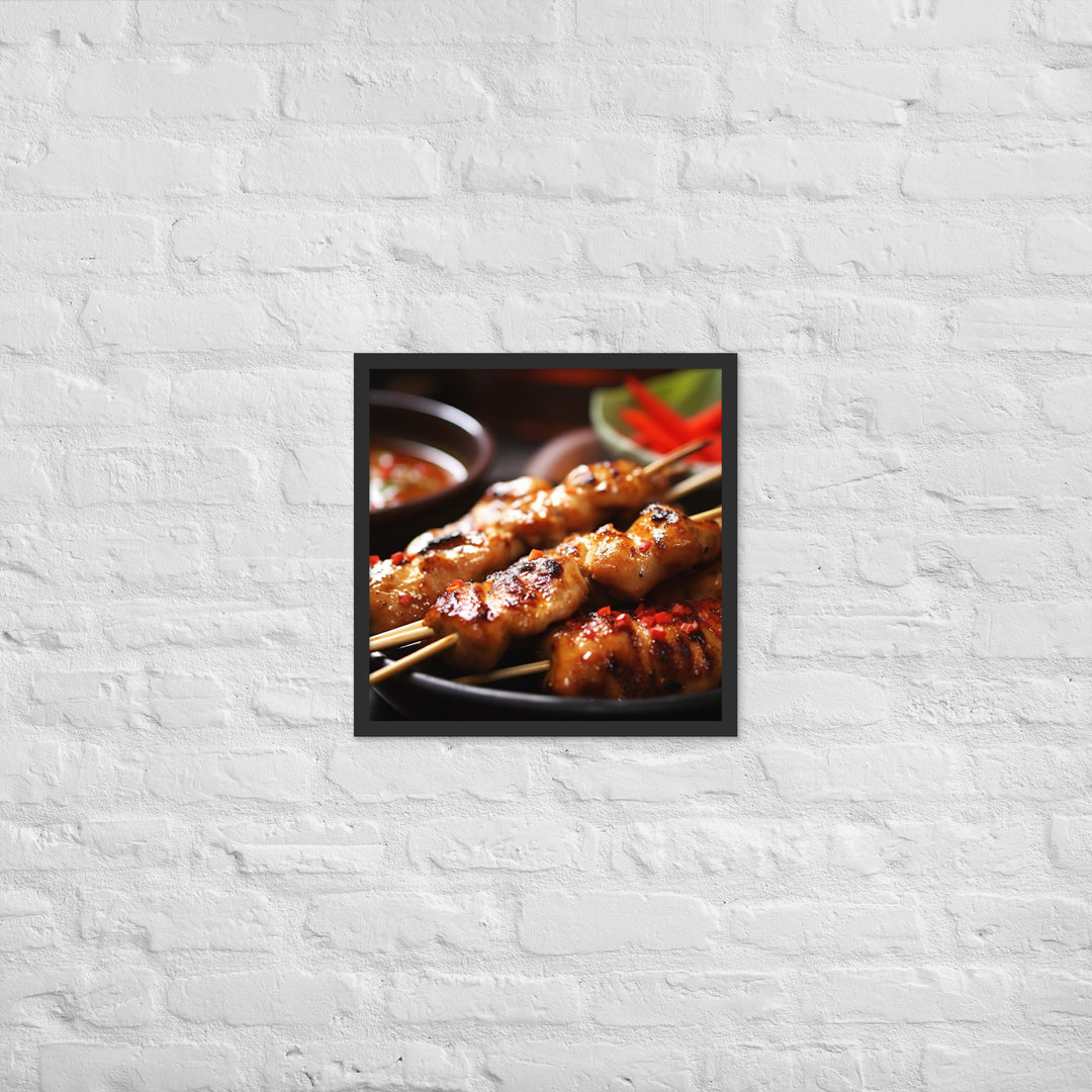 Sate Ayam Framed poster 🤤 from Yumify.AI