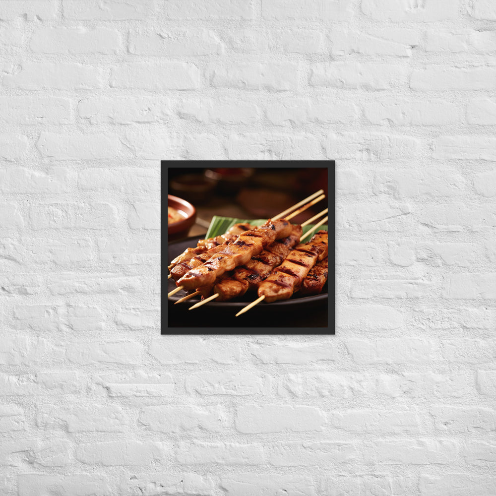 Sate Ayam Framed poster 🤤 from Yumify.AI