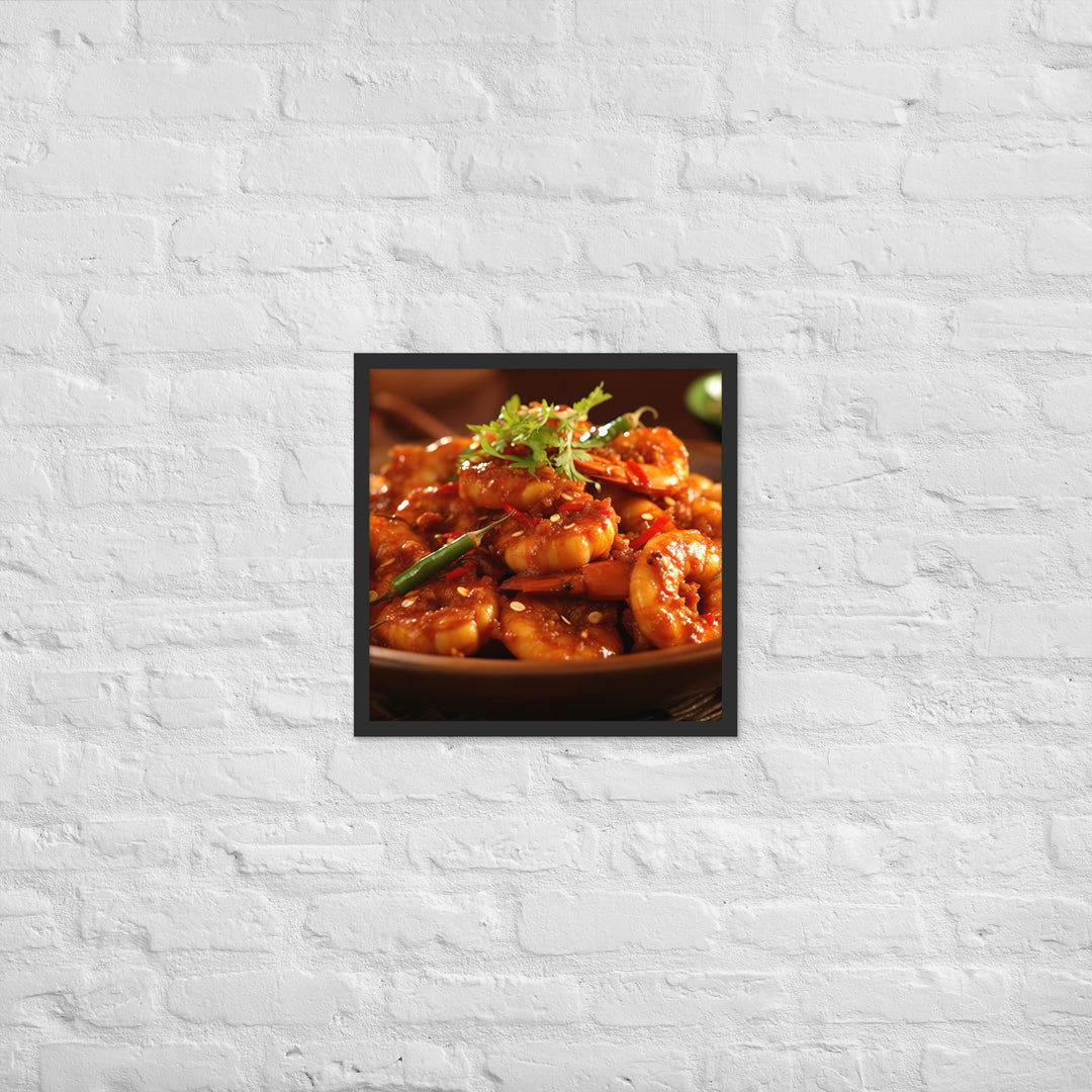 Sambal Goreng Udang Framed poster 🤤 from Yumify.AI