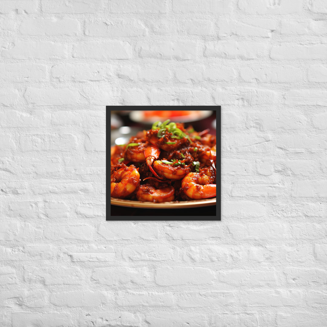 Sambal Goreng Udang Framed poster 🤤 from Yumify.AI