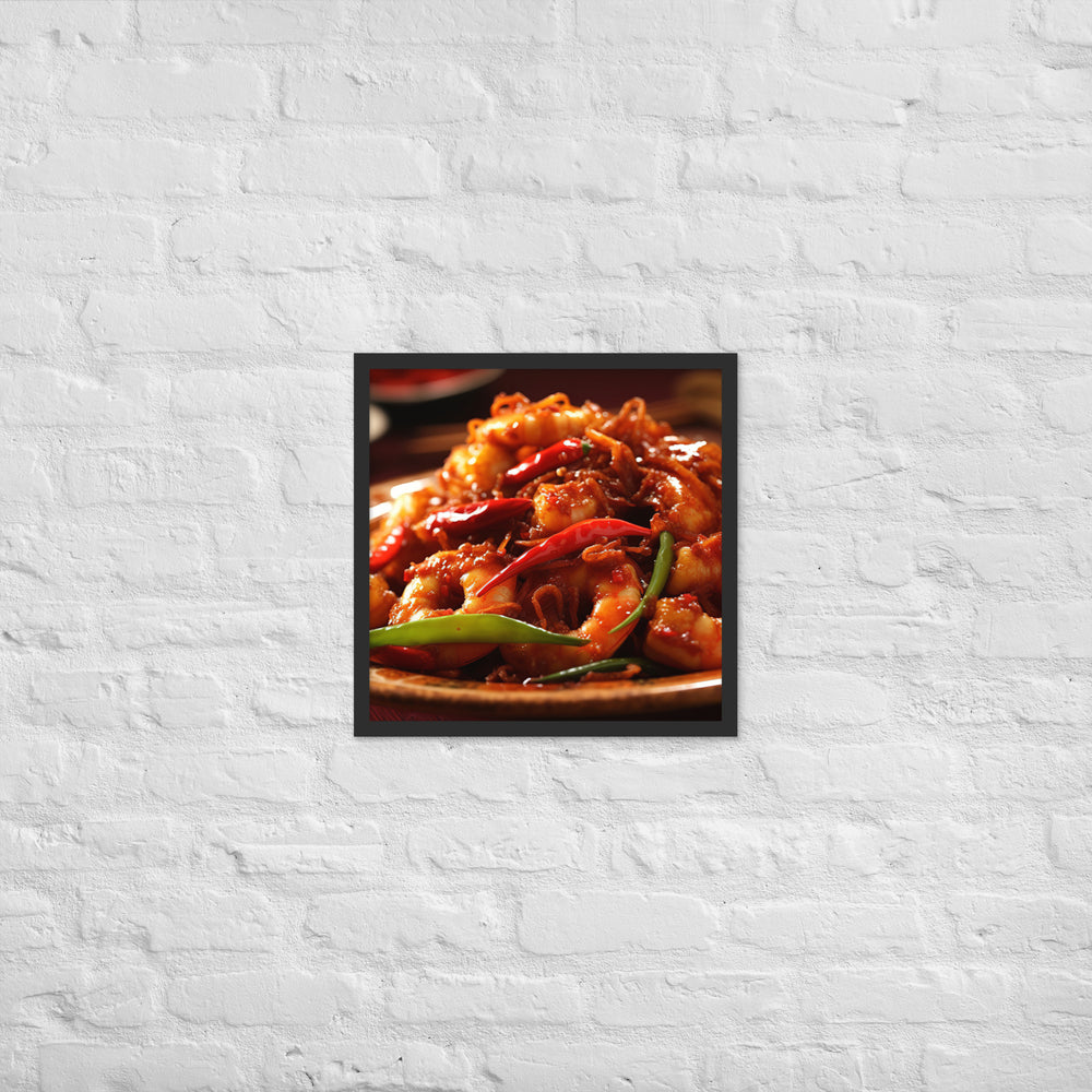 Sambal Goreng Udang Framed poster 🤤 from Yumify.AI