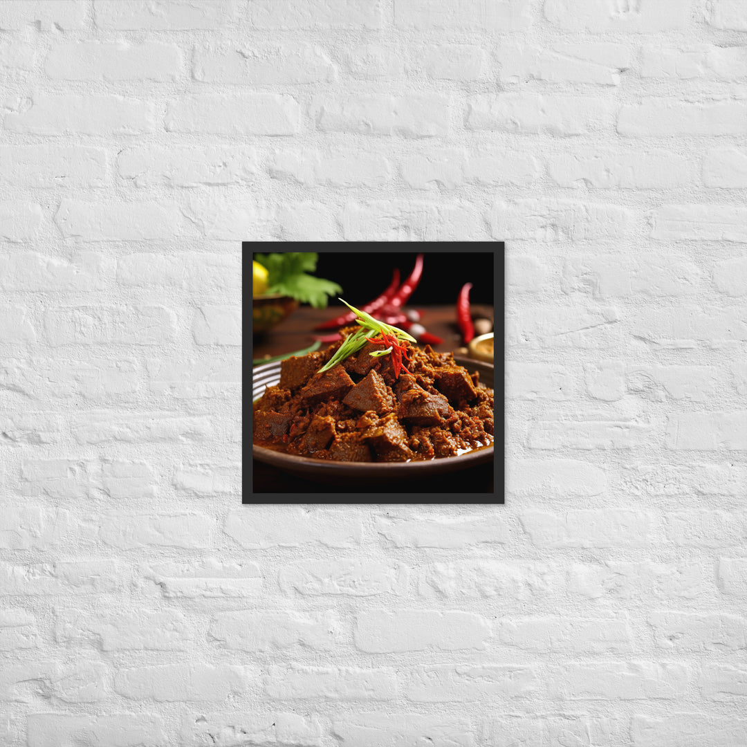 Rendang Framed poster 🤤 from Yumify.AI