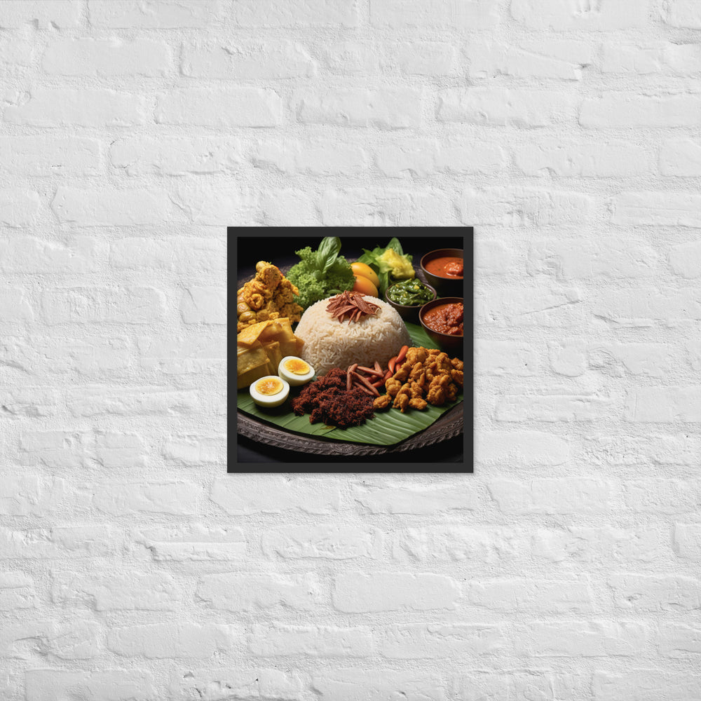 Nasi Padang Framed poster 🤤 from Yumify.AI