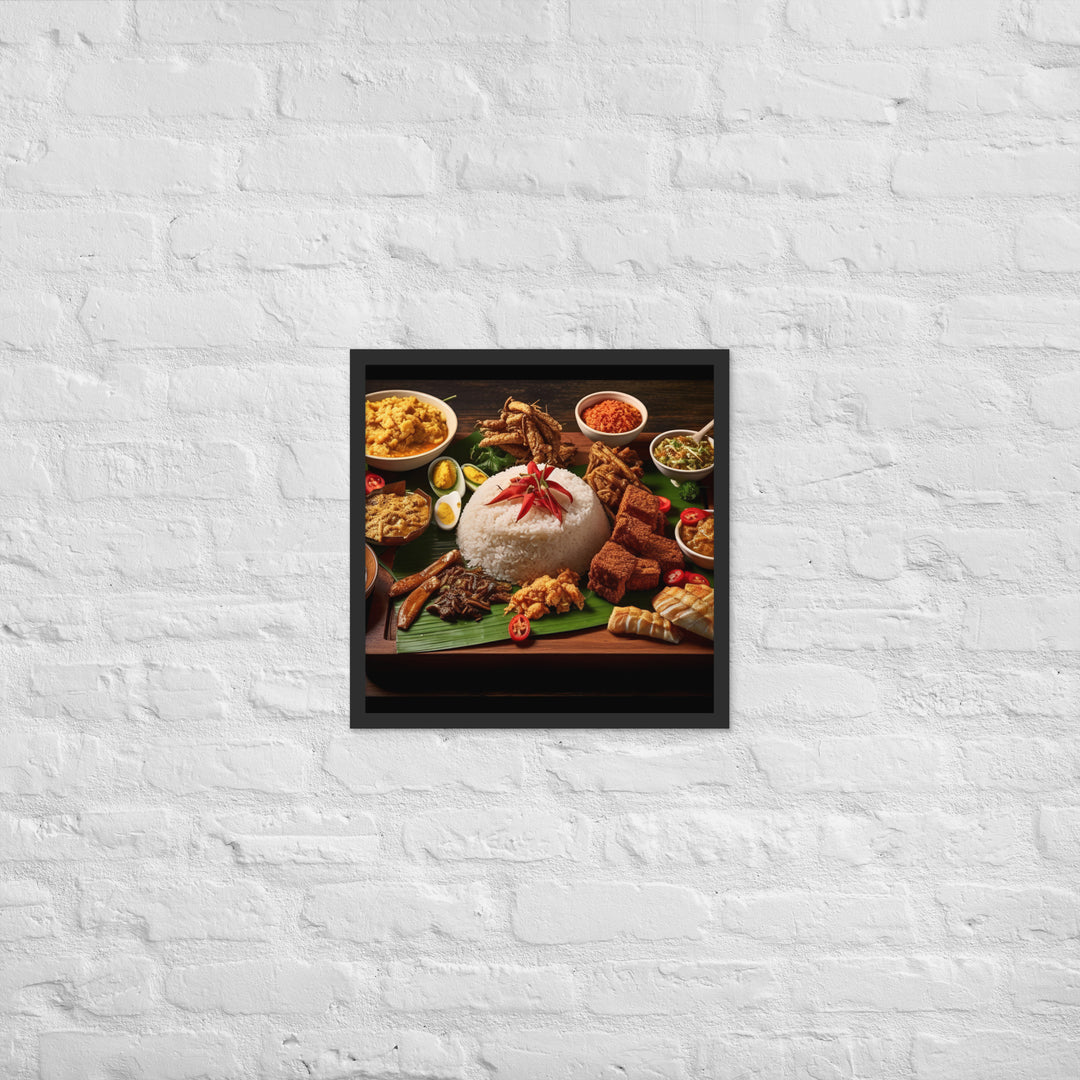 Nasi Padang Framed poster 🤤 from Yumify.AI