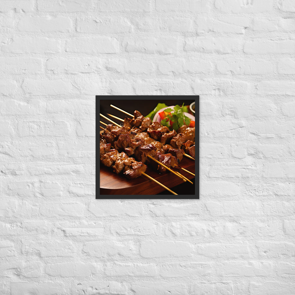 Satay Framed poster 🤤 from Yumify.AI