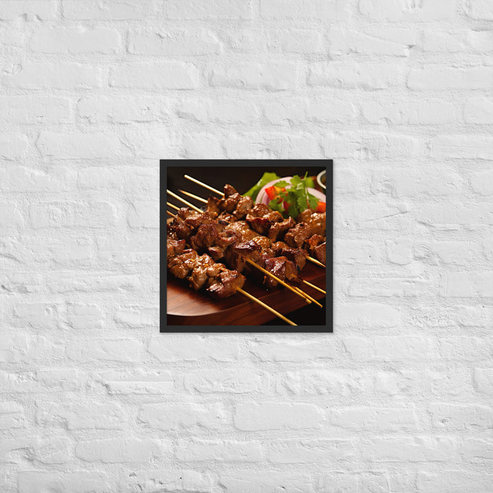 Satay Framed poster 🤤 from Yumify.AI