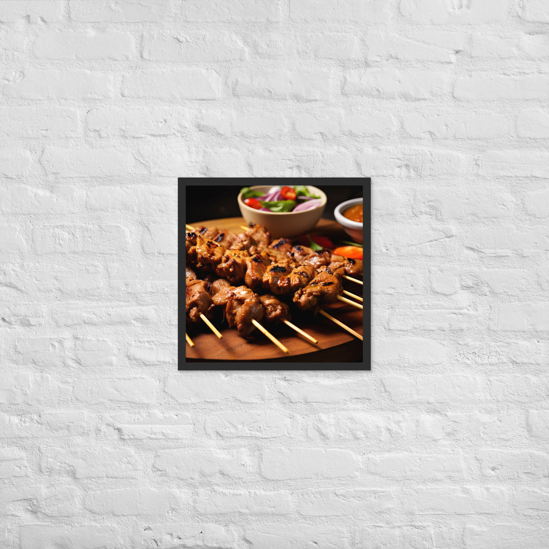 Satay Framed poster 🤤 from Yumify.AI