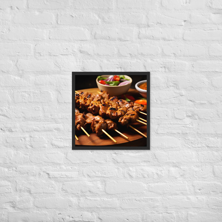 Satay Framed poster 🤤 from Yumify.AI