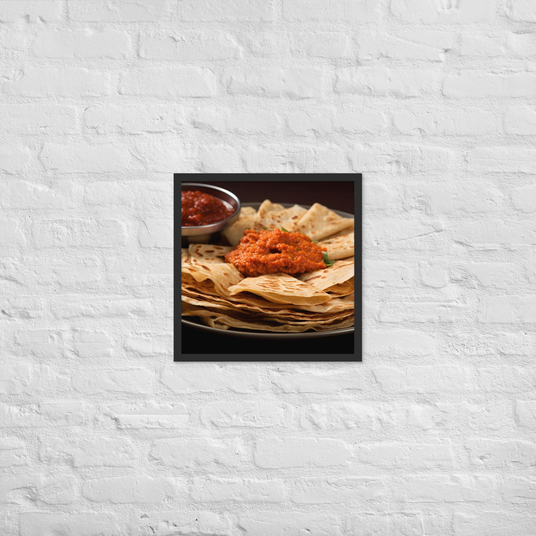 Roti Canai Framed poster 🤤 from Yumify.AI