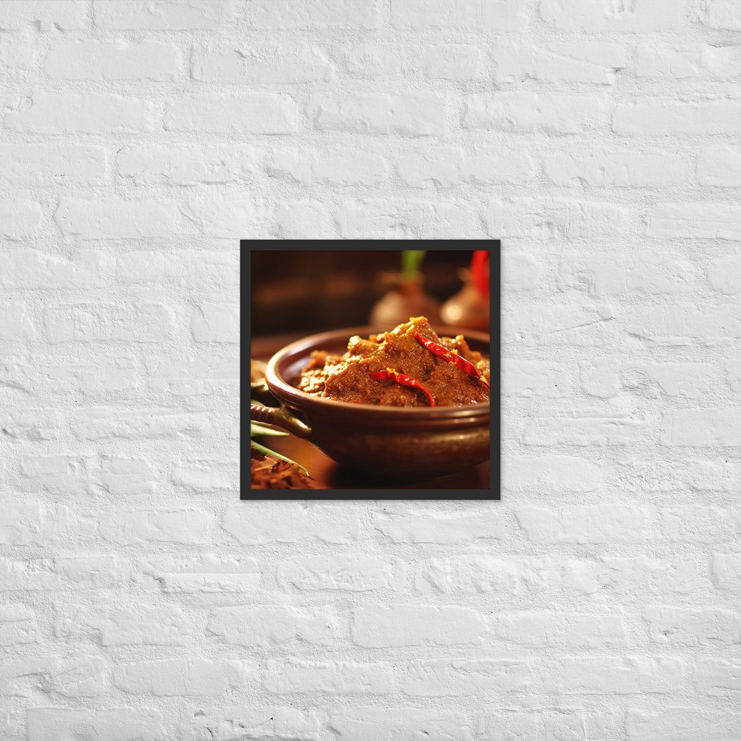 Rendang Framed poster 🤤 from Yumify.AI