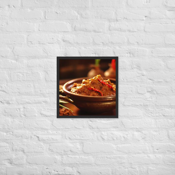 Rendang Framed poster 🤤 from Yumify.AI