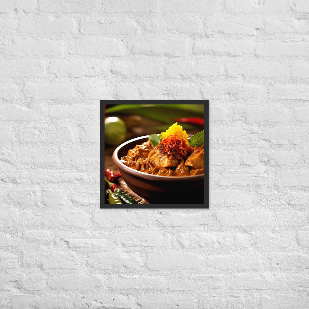 Rendang Framed poster 🤤 from Yumify.AI