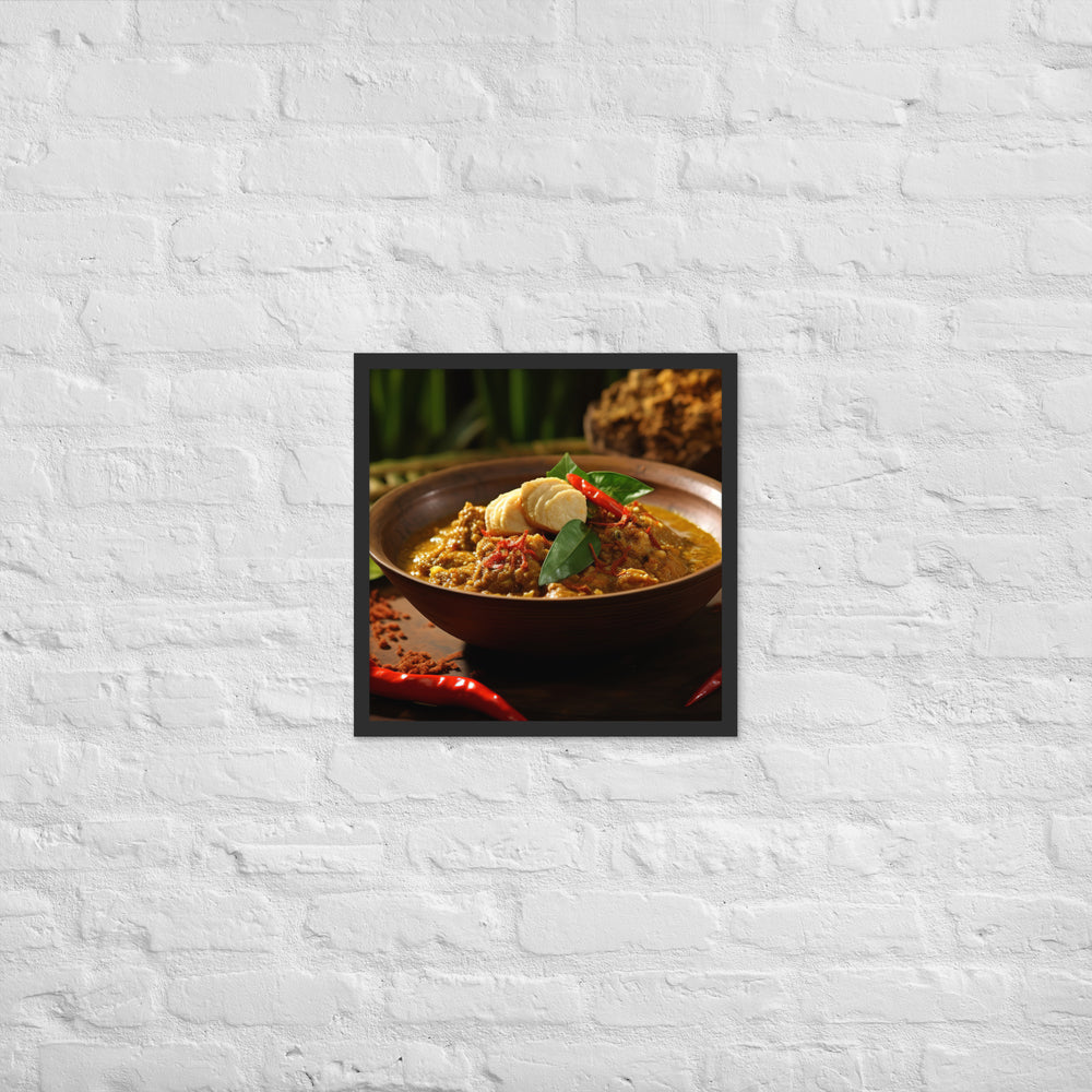 Rendang Framed poster 🤤 from Yumify.AI