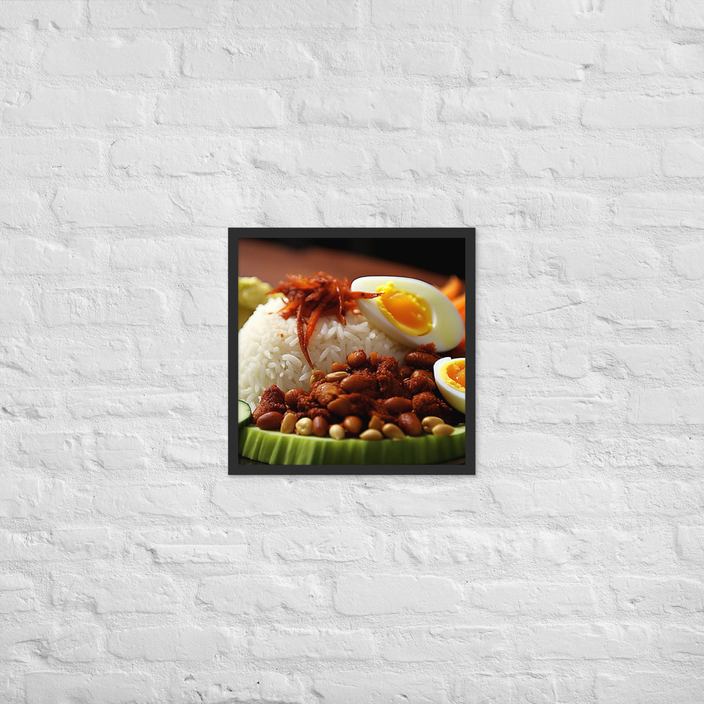 Nasi Lemak Framed poster 🤤 from Yumify.AI