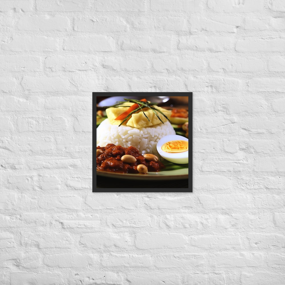 Nasi Lemak Framed poster 🤤 from Yumify.AI