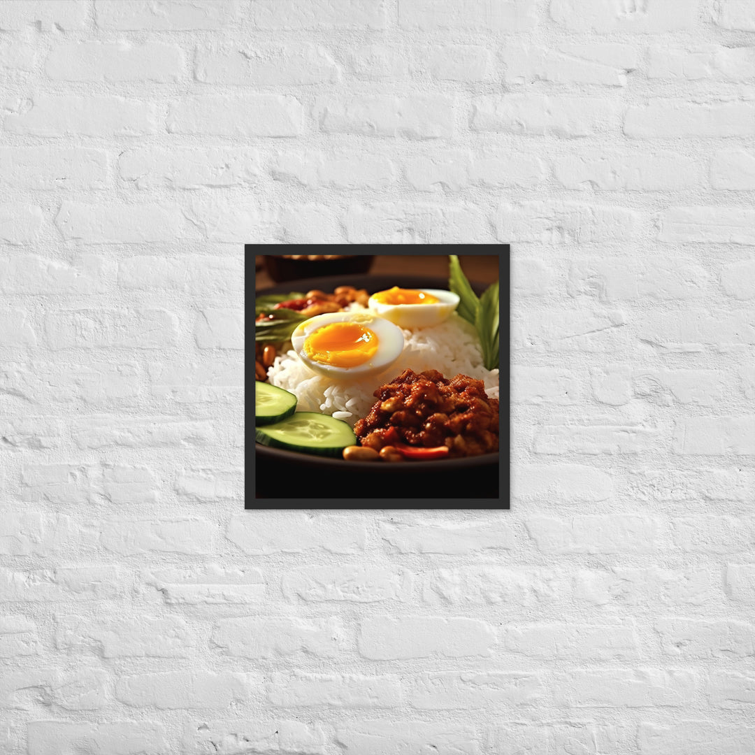 Nasi Lemak Framed poster 🤤 from Yumify.AI