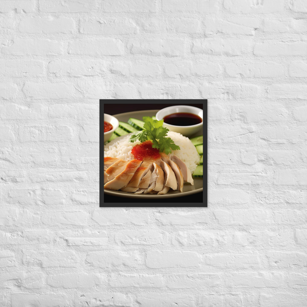 Hainanese Chicken Rice Framed poster 🤤 from Yumify.AI