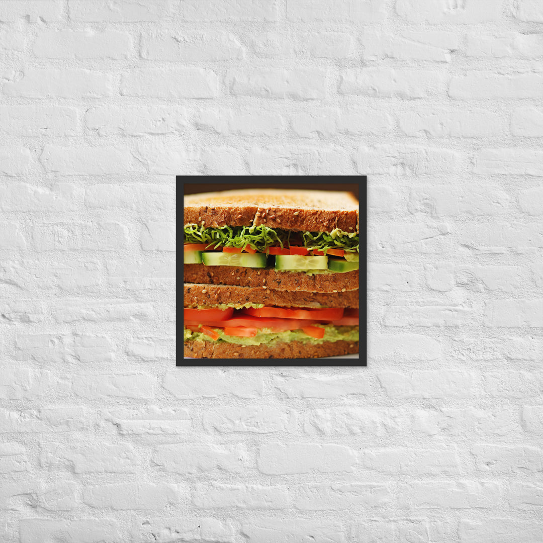 Veggie Sandwich Framed poster 🤤 from Yumify.AI