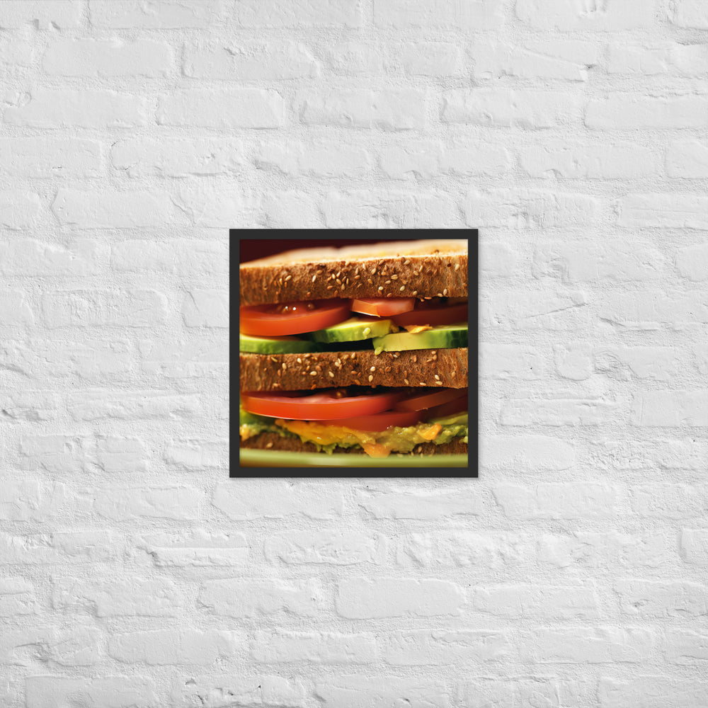 Veggie Sandwich Framed poster 🤤 from Yumify.AI