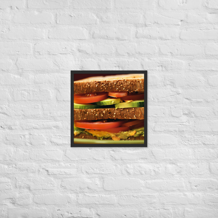 Veggie Sandwich Framed poster 🤤 from Yumify.AI