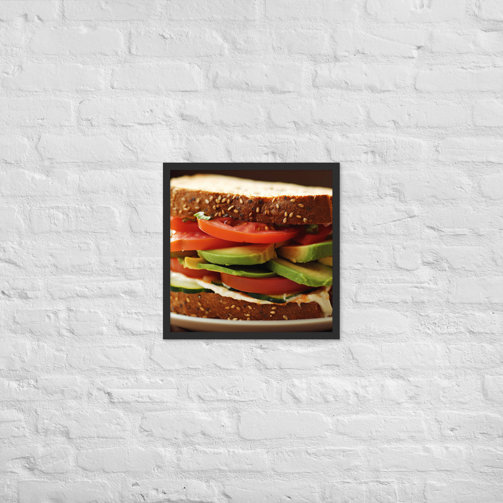 Veggie Sandwich Framed poster 🤤 from Yumify.AI