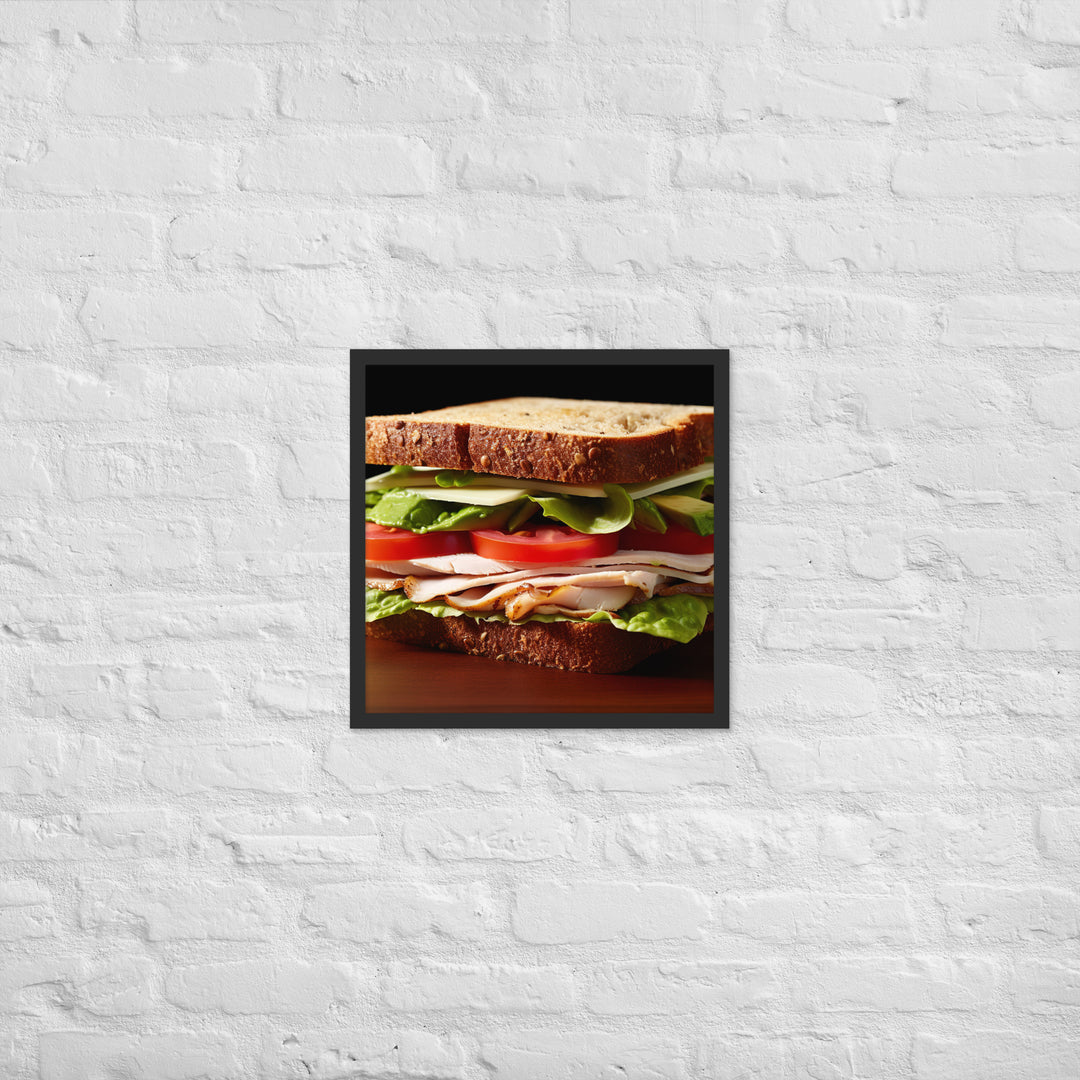 Turkey and Avocado Sandwich Framed poster 🤤 from Yumify.AI