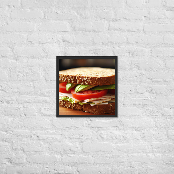 Turkey and Avocado Sandwich Framed poster 🤤 from Yumify.AI