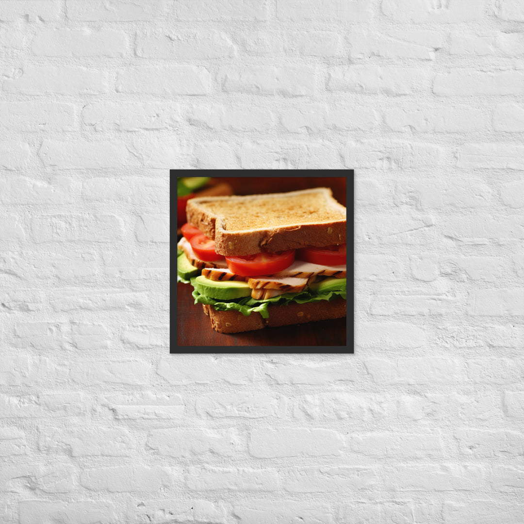 Turkey and Avocado Sandwich Framed poster 🤤 from Yumify.AI