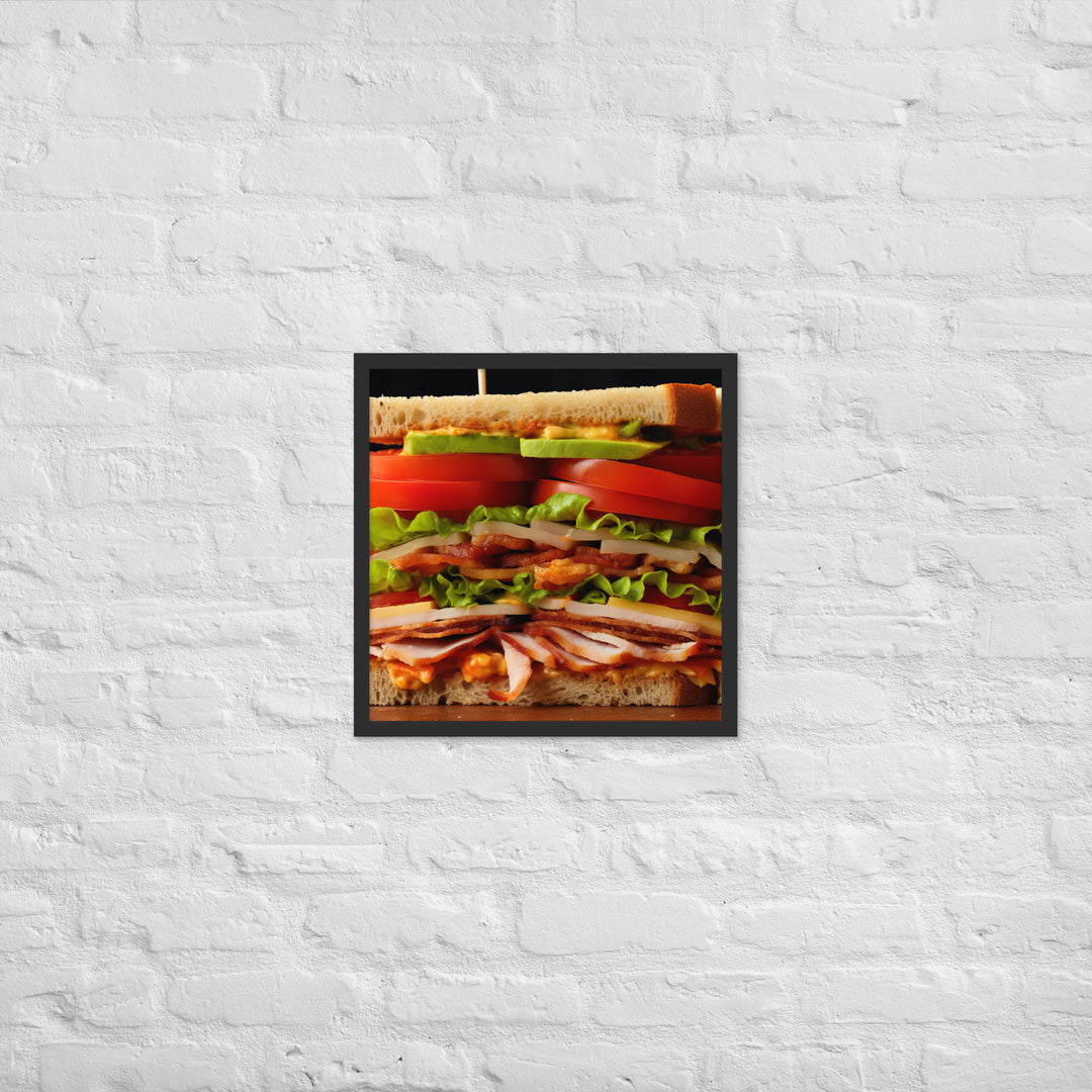 Club Sandwich Framed poster 🤤 from Yumify.AI