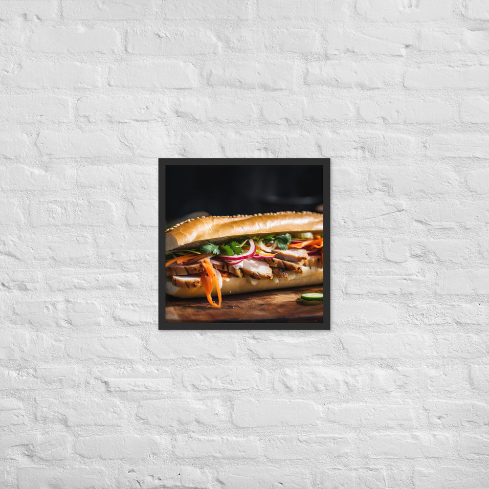 Grilled Pork and Pickled Vegetables Framed poster 🤤 from Yumify.AI