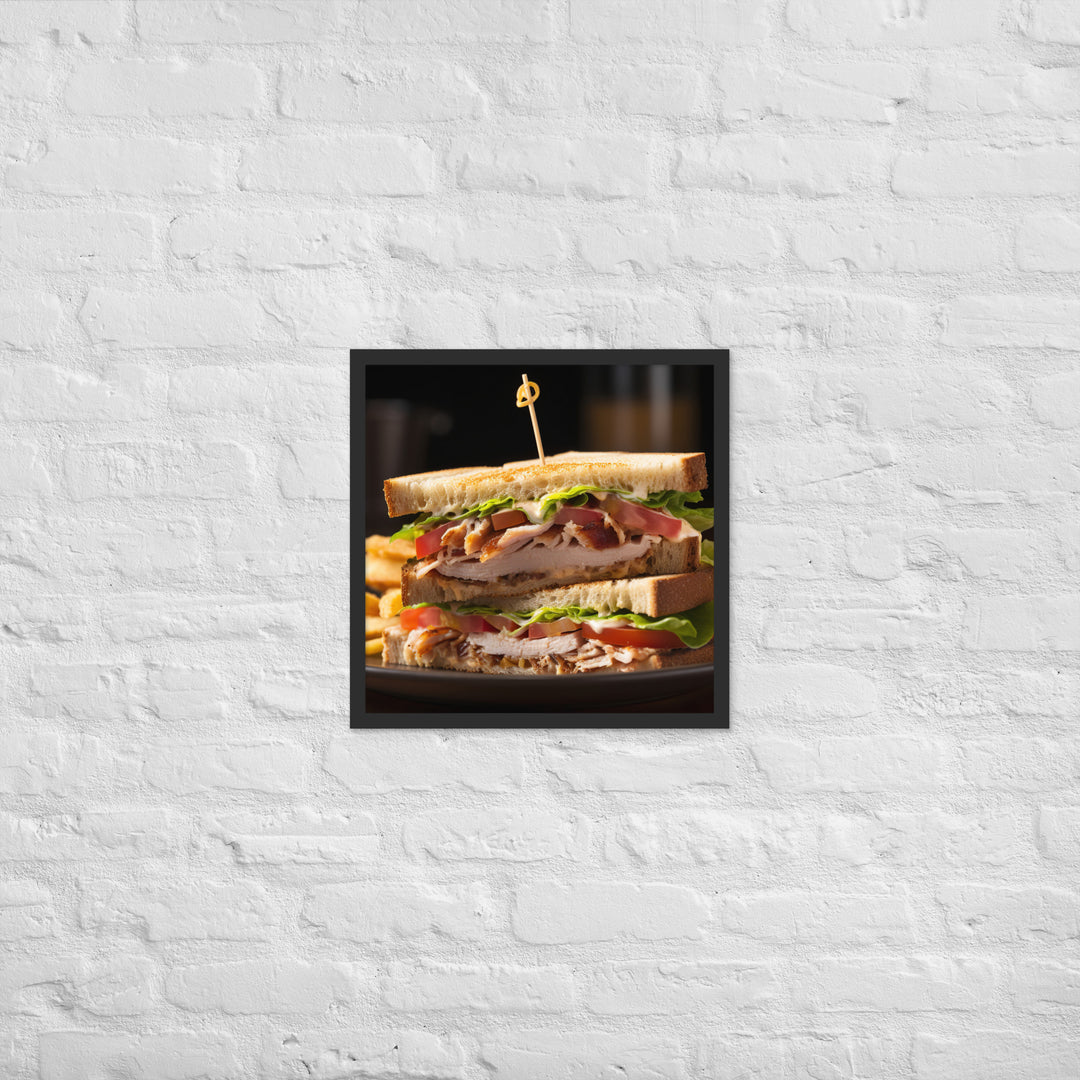 Triple decker Club sandwich Framed poster 🤤 from Yumify.AI