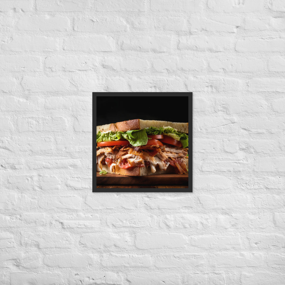 The Ultimate Club Sandwich Framed poster 🤤 from Yumify.AI