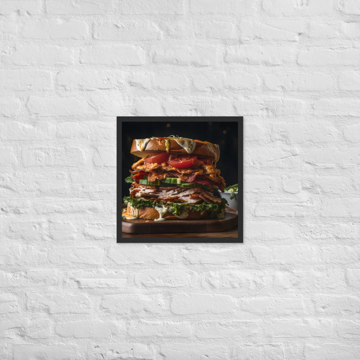 The Ultimate Club Sandwich Framed poster 🤤 from Yumify.AI