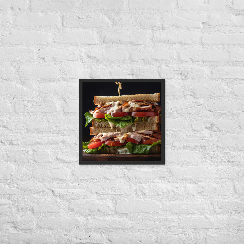 The Ultimate Club Sandwich Framed poster 🤤 from Yumify.AI